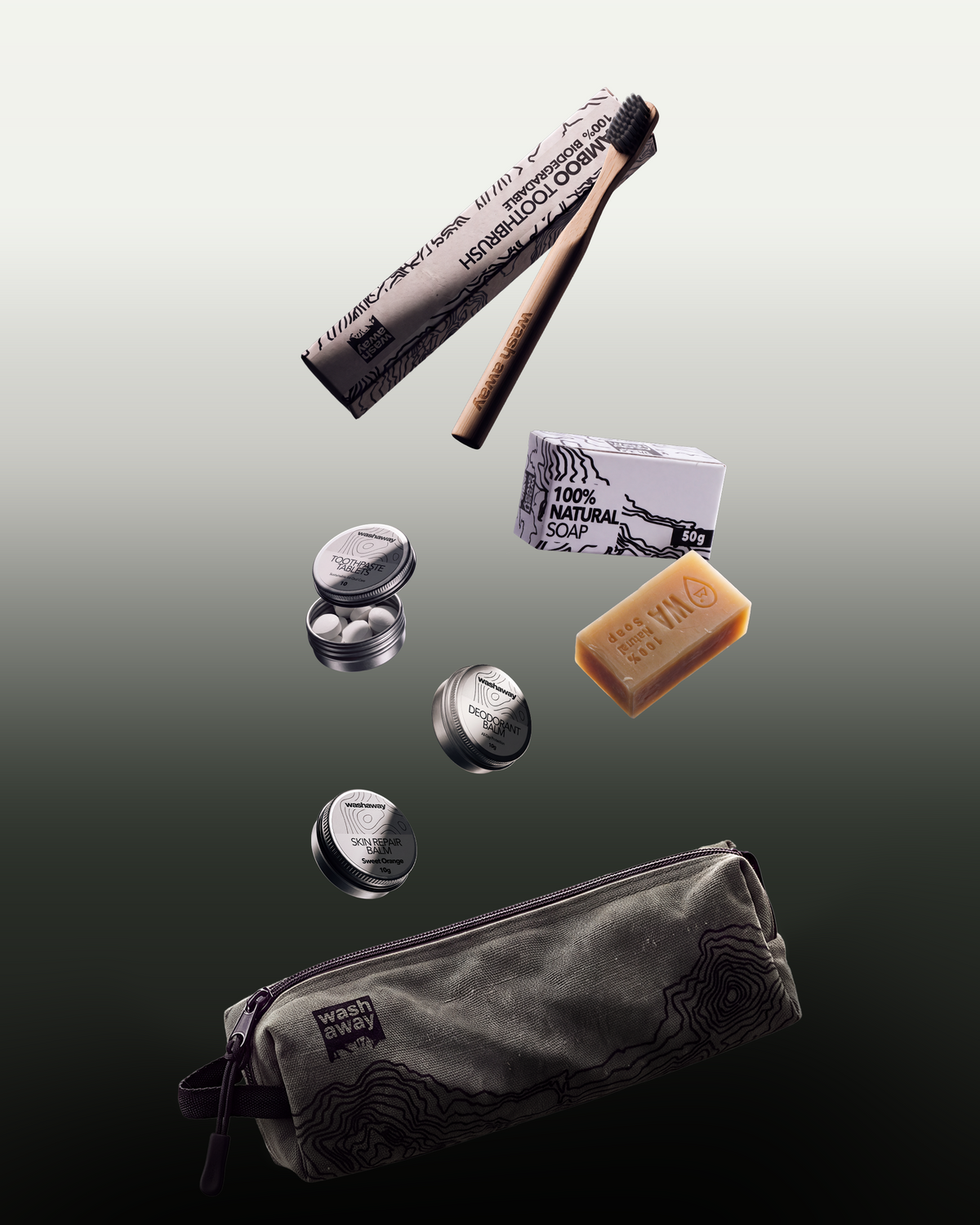 washaway® Hygiene Travel Kit — Signature "CTC"