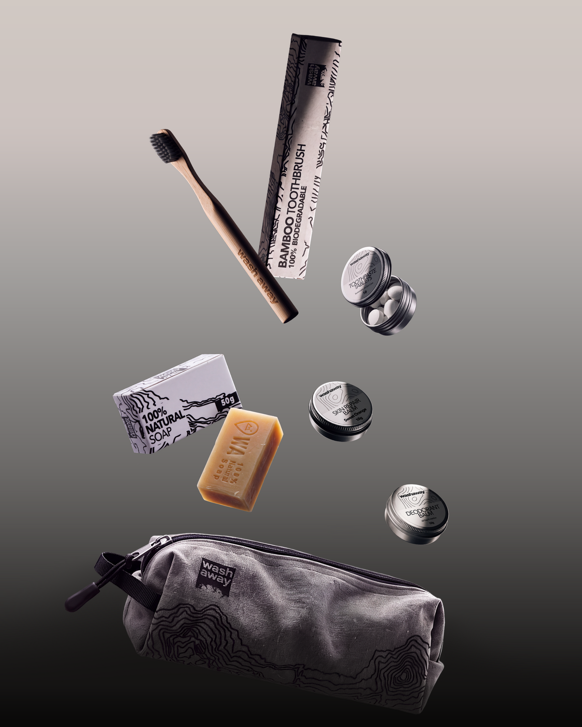 washaway® Hygiene Travel Kit — Signature "CTC"